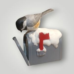Chickadee on Mailbox Figurine  "Any Mail"